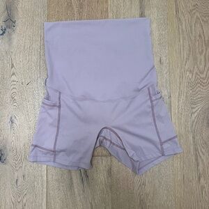 Pink maternity shorts XS